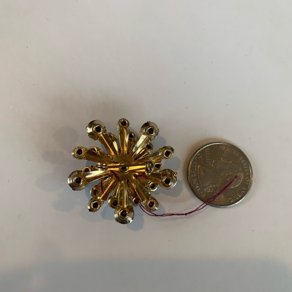 Vintage Blue Crystal Brooch - Picture 2 of 5